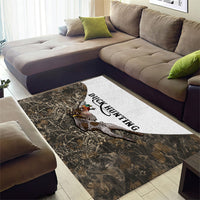 Duck Hunting Retriever Area Rug Mallard Shotgun Hunt with Camouflage Marsh Dog Artwork