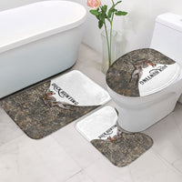 Duck Hunting Retriever Bathroom Set Mallard Shotgun Hunt with Camouflage Marsh Dog Artwork