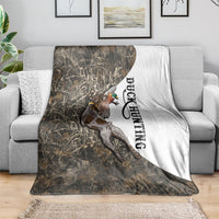 Duck Hunting Retriever Blanket Mallard Shotgun Hunt with Camouflage Marsh Dog Artwork