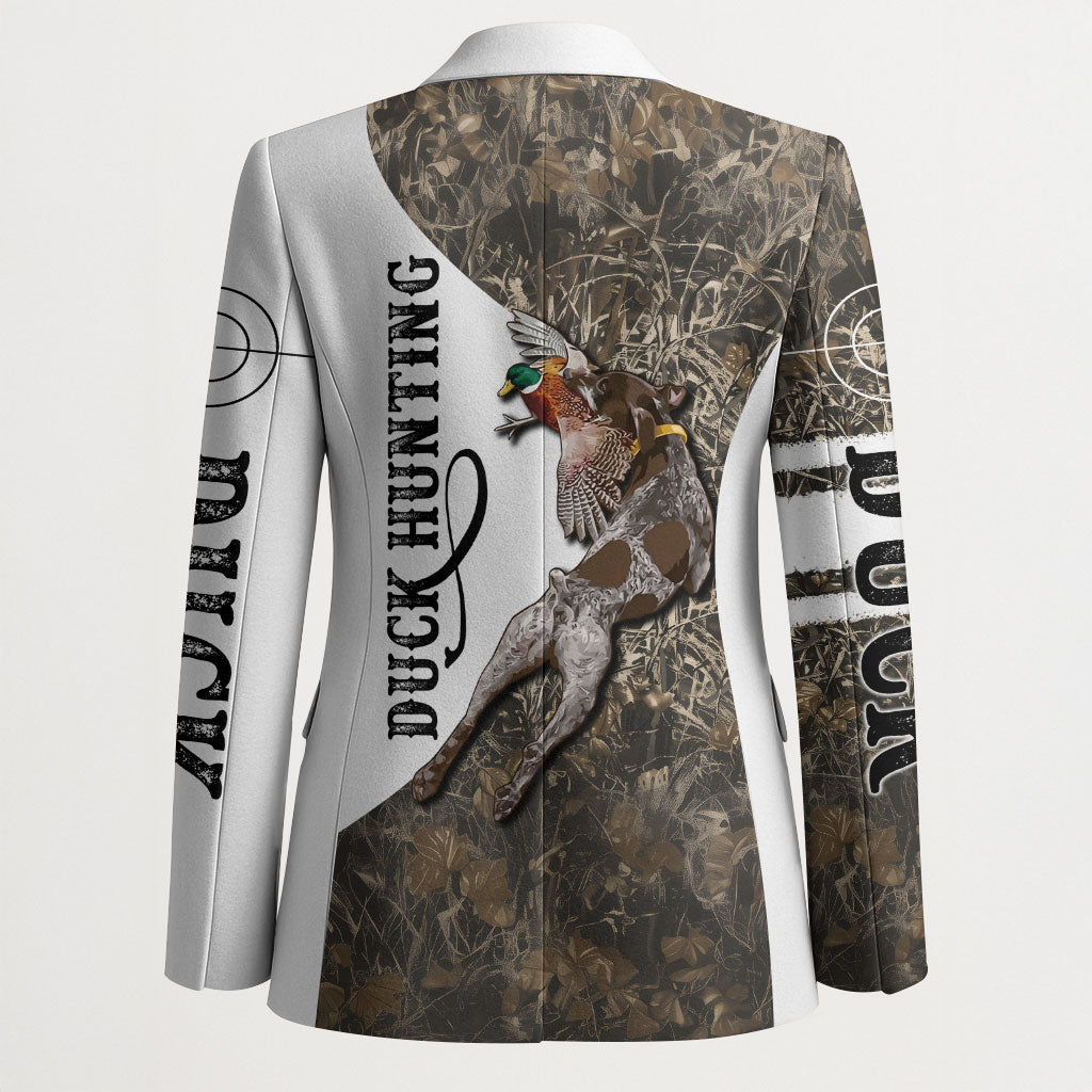 Duck Hunting Retriever Blazer Mallard Shotgun Hunt with Camouflage Marsh Dog Artwork