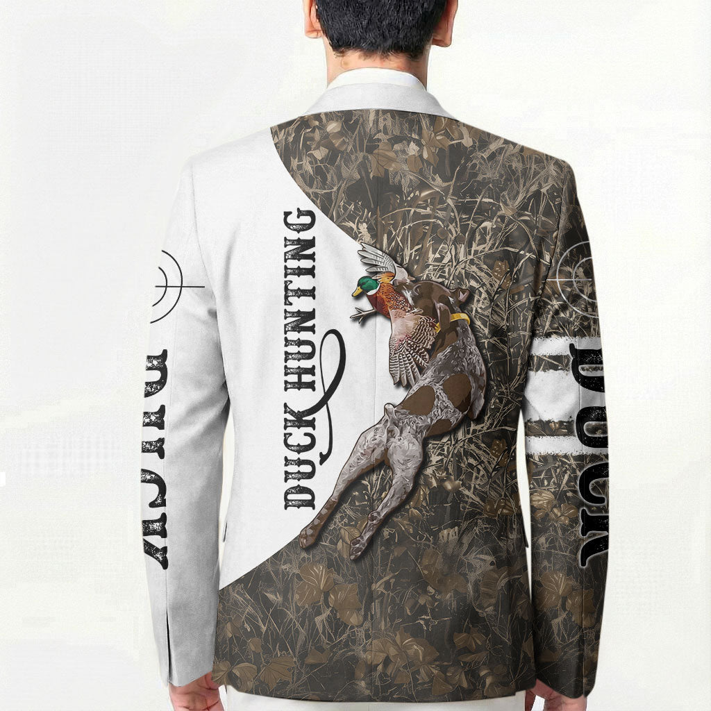 Duck Hunting Retriever Blazer Mallard Shotgun Hunt with Camouflage Marsh Dog Artwork
