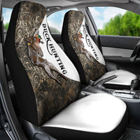 Duck Hunting Retriever Car Seat Cover Mallard Shotgun Hunt with Camouflage Marsh Dog Artwork