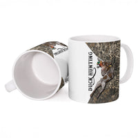 Duck Hunting Retriever Ceramic Mug Mallard Shotgun Hunt with Camouflage Marsh Dog Artwork