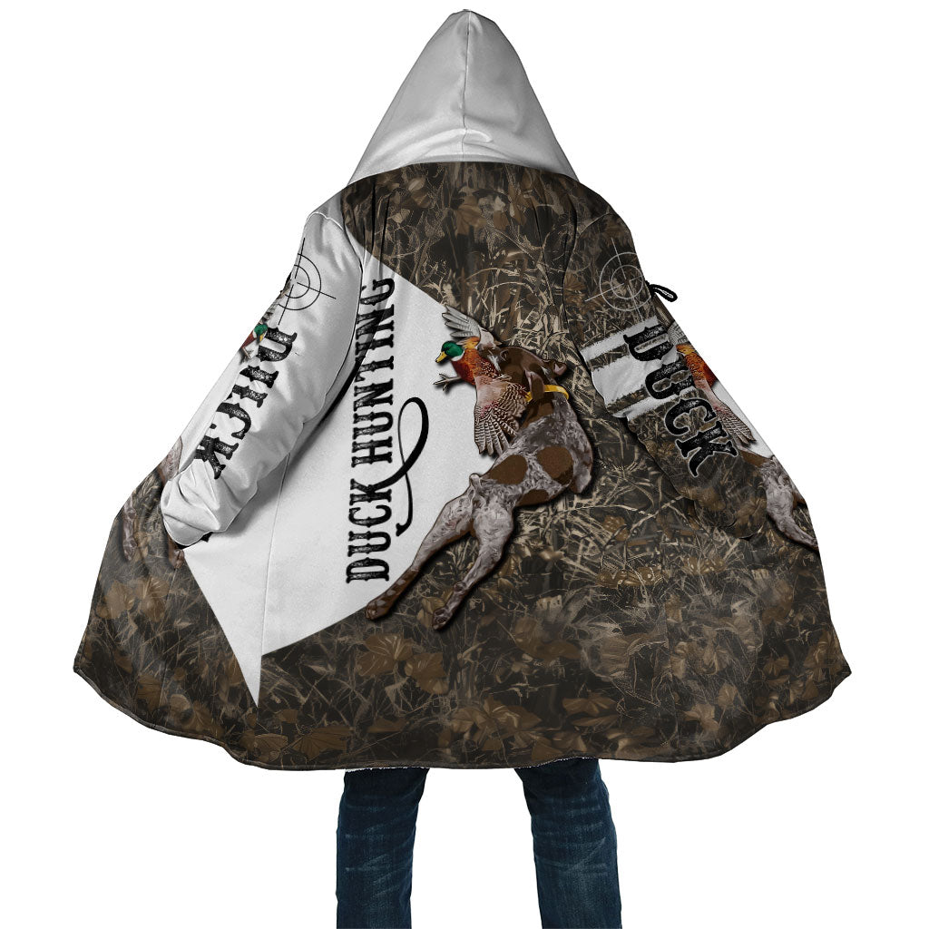 Duck Hunting Retriever Cloak Mallard Shotgun Hunt with Camouflage Marsh Dog Artwork