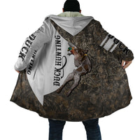 Duck Hunting Retriever Cloak Mallard Shotgun Hunt with Camouflage Marsh Dog Artwork
