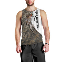 Duck Hunting Retriever Men Tank Top Mallard Shotgun Hunt with Camouflage Marsh Dog Artwork