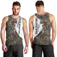 Duck Hunting Retriever Men Tank Top Mallard Shotgun Hunt with Camouflage Marsh Dog Artwork