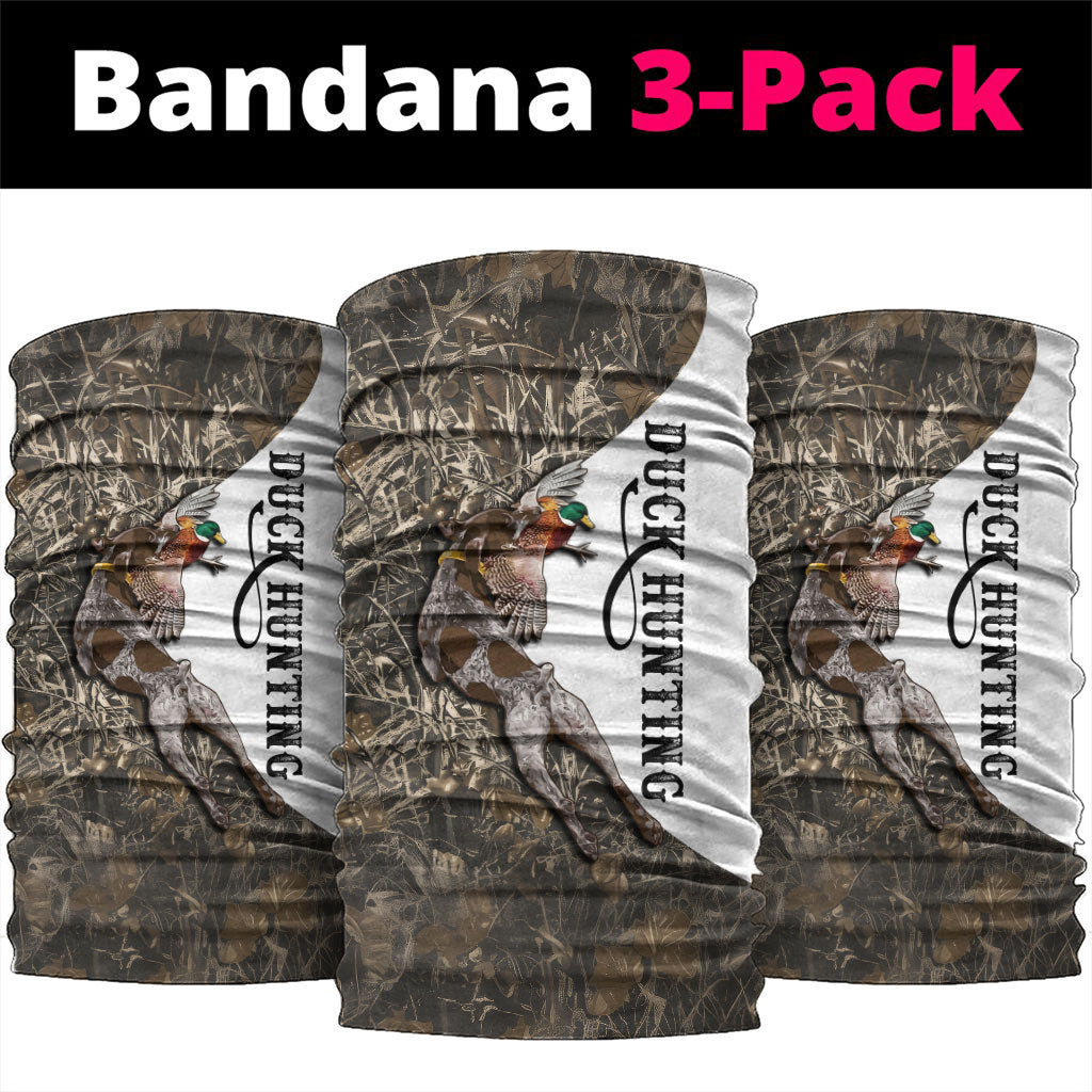 Duck Hunting Retriever Neck Gaiter Mallard Shotgun Hunt with Camouflage Marsh Dog Artwork