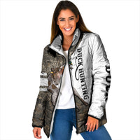 Duck Hunting Retriever Padded Jacket Mallard Shotgun Hunt with Camouflage Marsh Dog Artwork