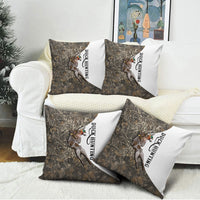 Duck Hunting Retriever Pillow Cover Mallard Shotgun Hunt with Camouflage Marsh Dog Artwork