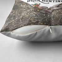Duck Hunting Retriever Pillow Cover Mallard Shotgun Hunt with Camouflage Marsh Dog Artwork