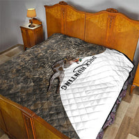 Duck Hunting Retriever Quilt Mallard Shotgun Hunt with Camouflage Marsh Dog Artwork