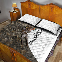 Duck Hunting Retriever Quilt Bed Set Mallard Shotgun Hunt with Camouflage Marsh Dog Artwork