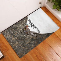 Duck Hunting Retriever Rubber Doormat Mallard Shotgun Hunt with Camouflage Marsh Dog Artwork