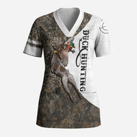 Duck Hunting Retriever Scrub Top Mallard Shotgun Hunt with Camouflage Marsh Dog Artwork