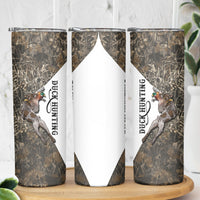 Duck Hunting Retriever Skinny Tumbler Mallard Shotgun Hunt with Camouflage Marsh Dog Artwork