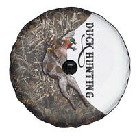 Duck Hunting Retriever Spare Tire Cover Mallard Shotgun Hunt with Camouflage Marsh Dog Artwork