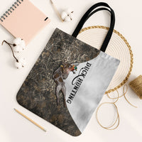 Duck Hunting Retriever Tote Bag Mallard Shotgun Hunt with Camouflage Marsh Dog Artwork