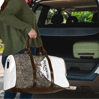 Duck Hunting Retriever Travel Bag Mallard Shotgun Hunt with Camouflage Marsh Dog Artwork