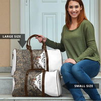 Duck Hunting Retriever Travel Bag Mallard Shotgun Hunt with Camouflage Marsh Dog Artwork