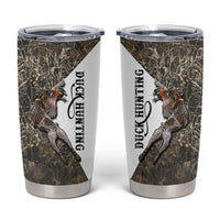Duck Hunting Retriever Tumbler Cup Mallard Shotgun Hunt with Camouflage Marsh Dog Artwork