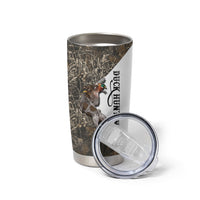 Duck Hunting Retriever Tumbler Cup Mallard Shotgun Hunt with Camouflage Marsh Dog Artwork