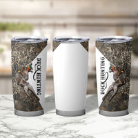 Duck Hunting Retriever Tumbler Cup Mallard Shotgun Hunt with Camouflage Marsh Dog Artwork