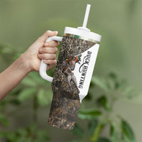 Duck Hunting Retriever Tumbler With Handle Mallard Shotgun Hunt with Camouflage Marsh Dog Artwork