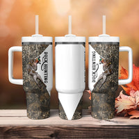 Duck Hunting Retriever Tumbler With Handle Mallard Shotgun Hunt with Camouflage Marsh Dog Artwork