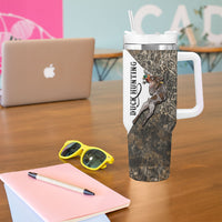 Duck Hunting Retriever Tumbler With Handle Mallard Shotgun Hunt with Camouflage Marsh Dog Artwork