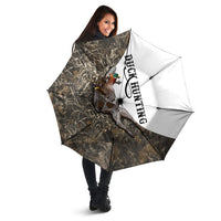 Duck Hunting Retriever Umbrella Mallard Shotgun Hunt with Camouflage Marsh Dog Artwork