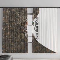 Duck Hunting Retriever Window Curtain Mallard Shotgun Hunt with Camouflage Marsh Dog Artwork