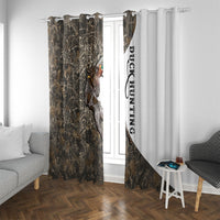 Duck Hunting Retriever Window Curtain Mallard Shotgun Hunt with Camouflage Marsh Dog Artwork