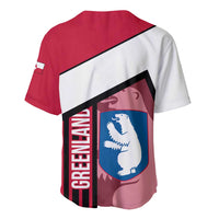 Greenland Baseball Jersey with Polar Bear Emblem and Land of Ice Heart of Fire Text Design