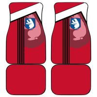 Greenland Car Mats with Polar Bear Emblem and Land of Ice Heart of Fire Text Design