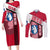 Greenland Couples Matching Long Sleeve Bodycon Dress and Long Sleeve Button Shirt with Polar Bear Emblem and Land of Ice Heart of Fire Text Design