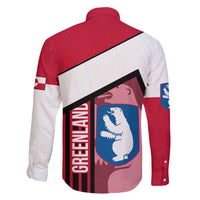 Greenland Family Matching Off The Shoulder Long Sleeve Dress and Hawaiian Shirt with Polar Bear Emblem and Land of Ice Heart of Fire Text Design