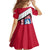 Greenland Family Matching Off Shoulder Maxi Dress and Hawaiian Shirt with Polar Bear Emblem and Land of Ice Heart of Fire Text Design
