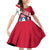 Greenland Family Matching Off Shoulder Short Dress and Hawaiian Shirt with Polar Bear Emblem and Land of Ice Heart of Fire Text Design