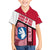 Greenland Kid Hawaiian Shirt with Polar Bear Emblem and Land of Ice Heart of Fire Text Design