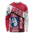 Greenland Long Sleeve Shirt with Polar Bear Emblem and Land of Ice Heart of Fire Text Design