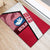 Greenland Rubber Doormat with Polar Bear Emblem and Land of Ice Heart of Fire Text Design
