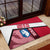 Greenland Rubber Doormat with Polar Bear Emblem and Land of Ice Heart of Fire Text Design