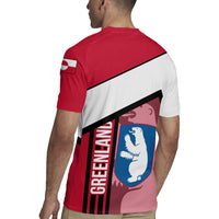 Greenland Rugby Jersey with Polar Bear Emblem and Land of Ice Heart of Fire Text Design