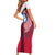 Greenland Short Sleeve Bodycon Dress with Polar Bear Emblem and Land of Ice Heart of Fire Text Design