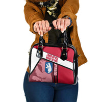 Greenland Shoulder Handbag with Polar Bear Emblem and Land of Ice Heart of Fire Text Design