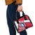 Greenland Shoulder Handbag with Polar Bear Emblem and Land of Ice Heart of Fire Text Design