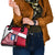 Greenland Shoulder Handbag with Polar Bear Emblem and Land of Ice Heart of Fire Text Design