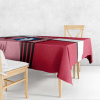 Greenland Tablecloth with Polar Bear Emblem and Land of Ice Heart of Fire Text Design