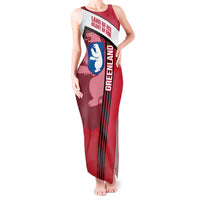 Greenland Tank Maxi Dress with Polar Bear Emblem and Land of Ice Heart of Fire Text Design
